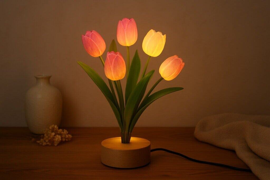 AMZSTAR DIY Tulip Night Light LED Handmade Tulip Decoration