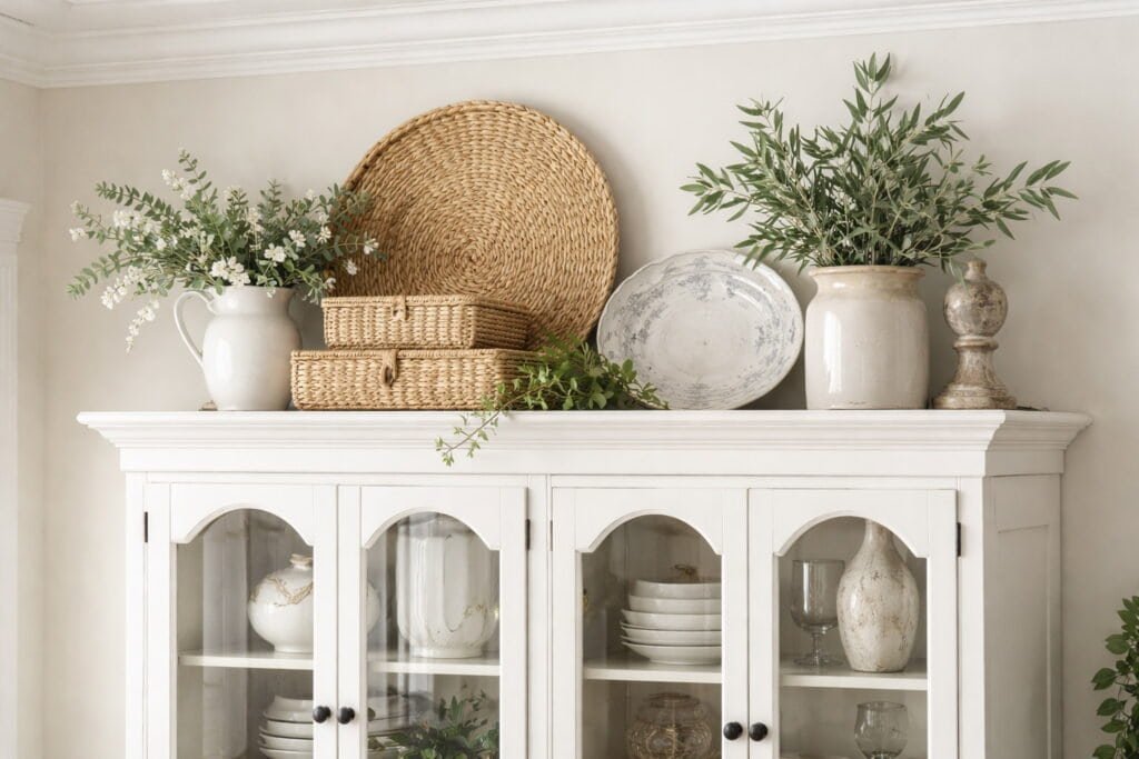 Decorating Ideas for Top of China Cabinet