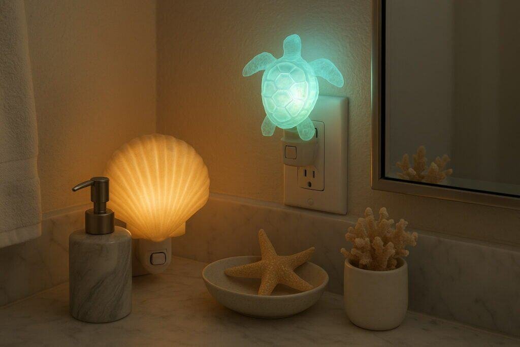 Decorative Sea Life Nightlights for Bathroom Vanity