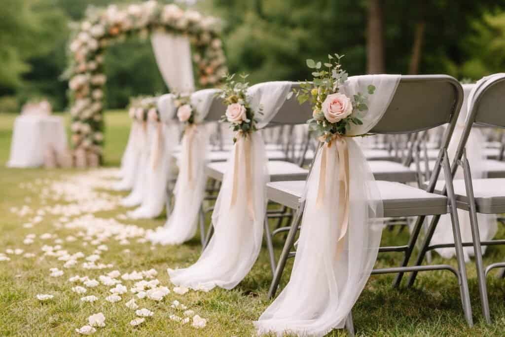 How to Decorate Metal Folding Chairs for Wedding