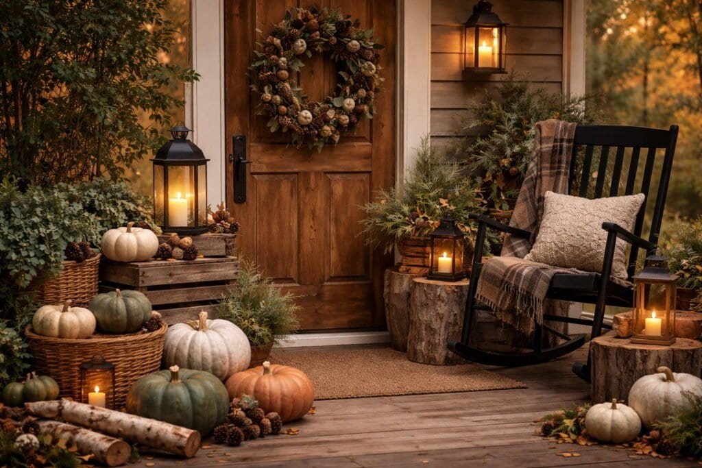 How to Decorate Your Outside Porch Woodland Fall Style