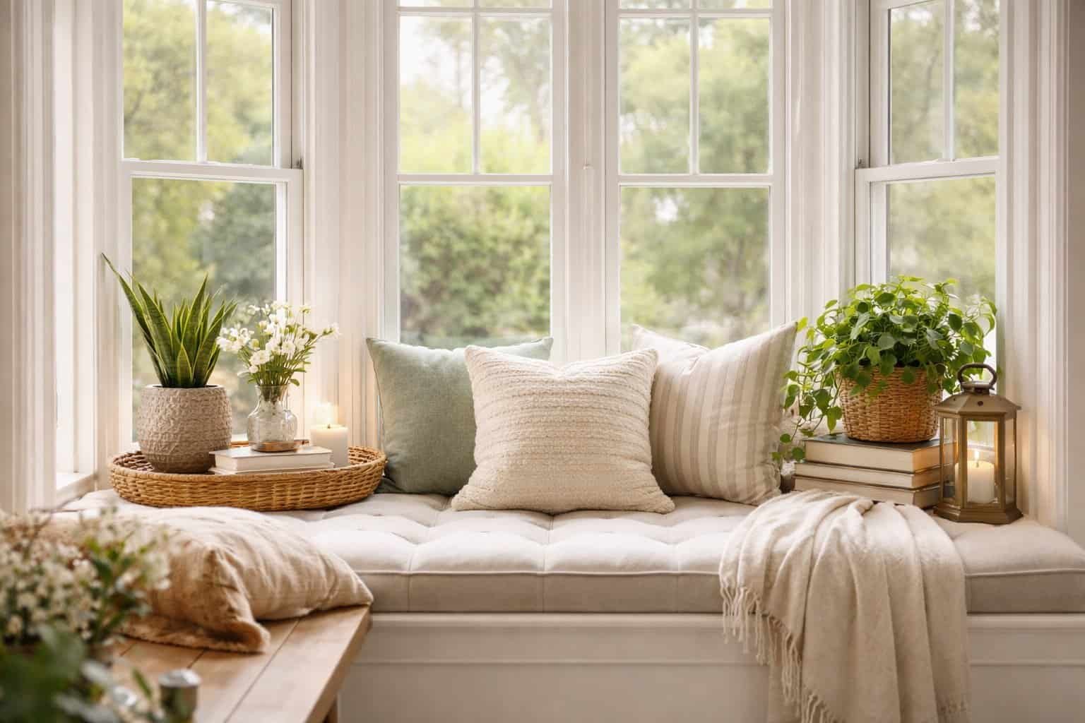 How to Decorate a Bay Window Ledge