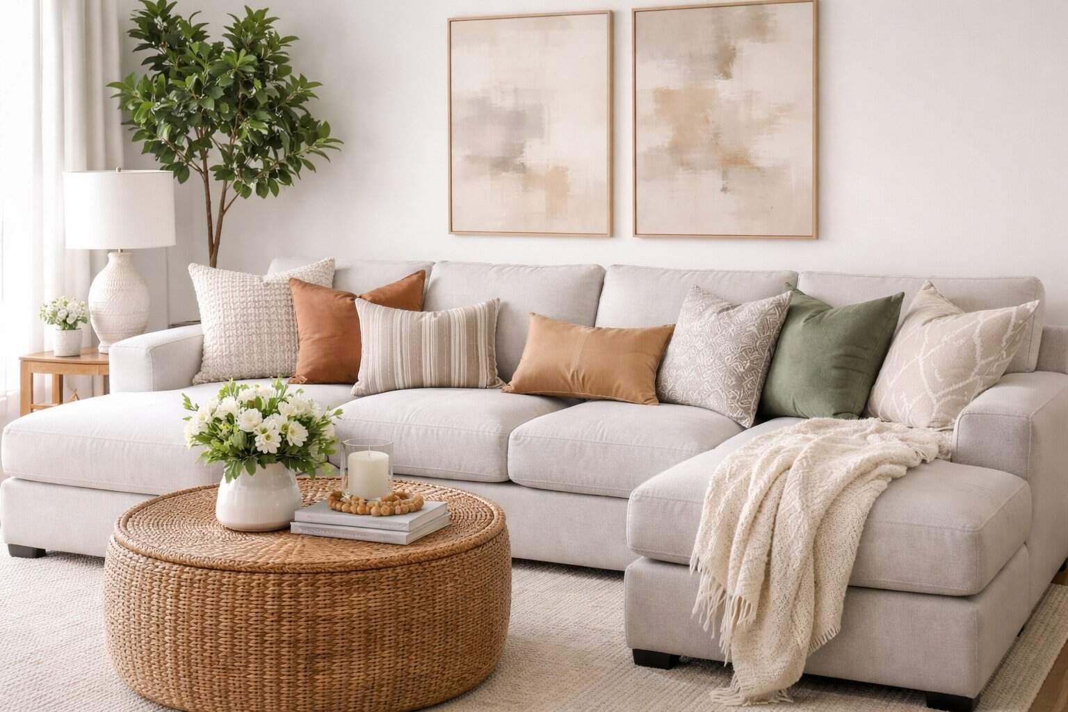How to Decorate a Sectional With Pillows