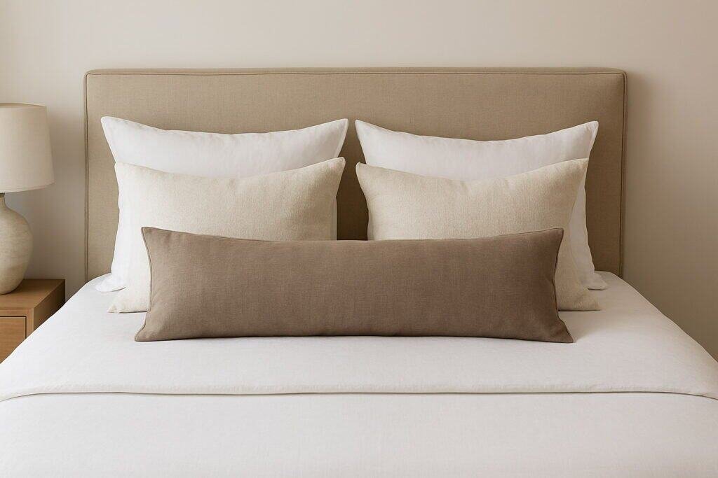Long Decorative Pillows for King Size Bed