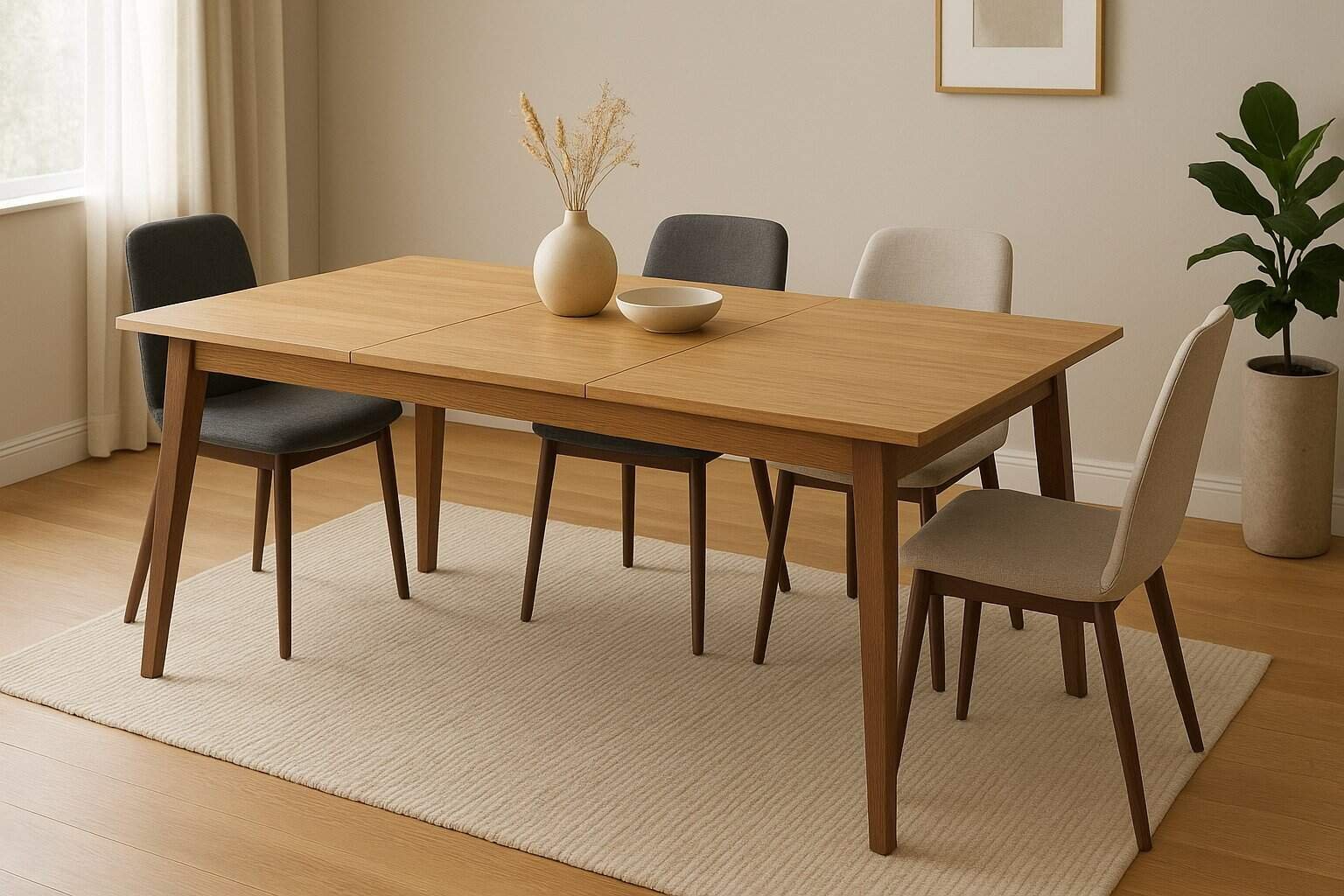 Lux Decor Harmonia Living Extendable Dining Table