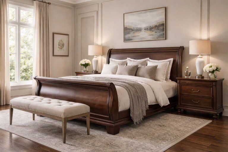 Bedroom Decor Ideas with Sleigh Bed
