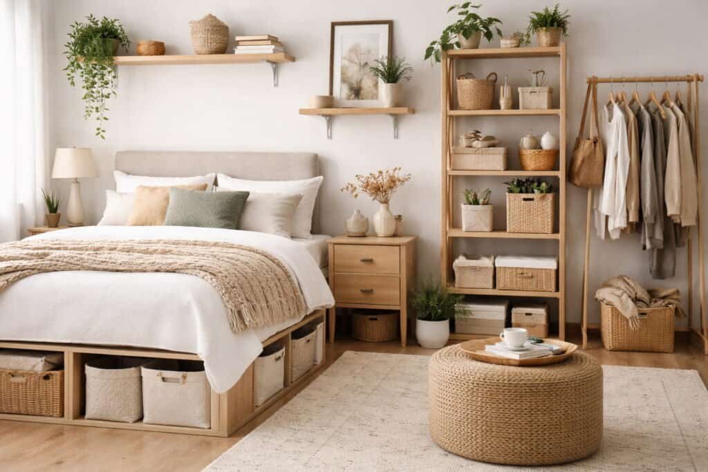 Easy Bedroom Storage Decor Ideas