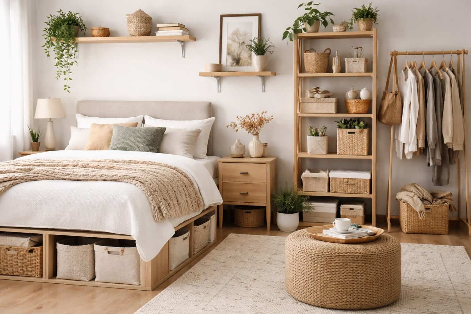 Easy Bedroom Storage Decor Ideas