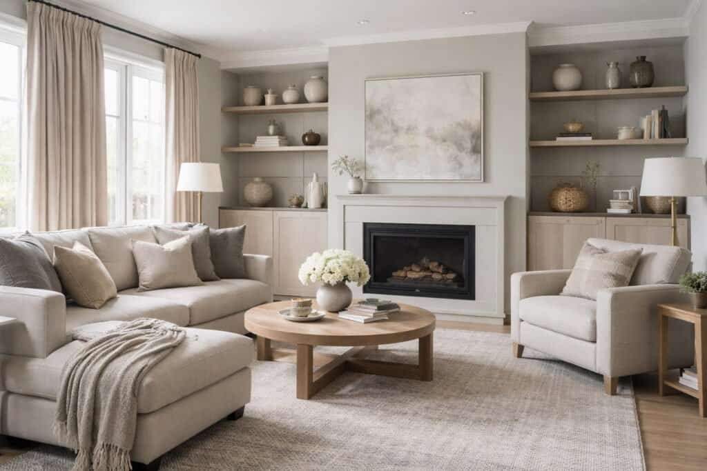 Grey and Beige Living Room Decor Ideas