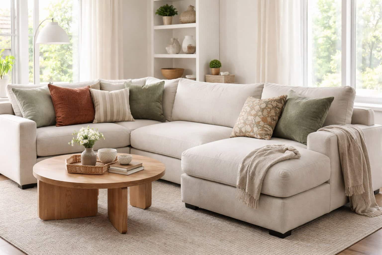 How to Arrange Pillows on a Sectional With Chaise