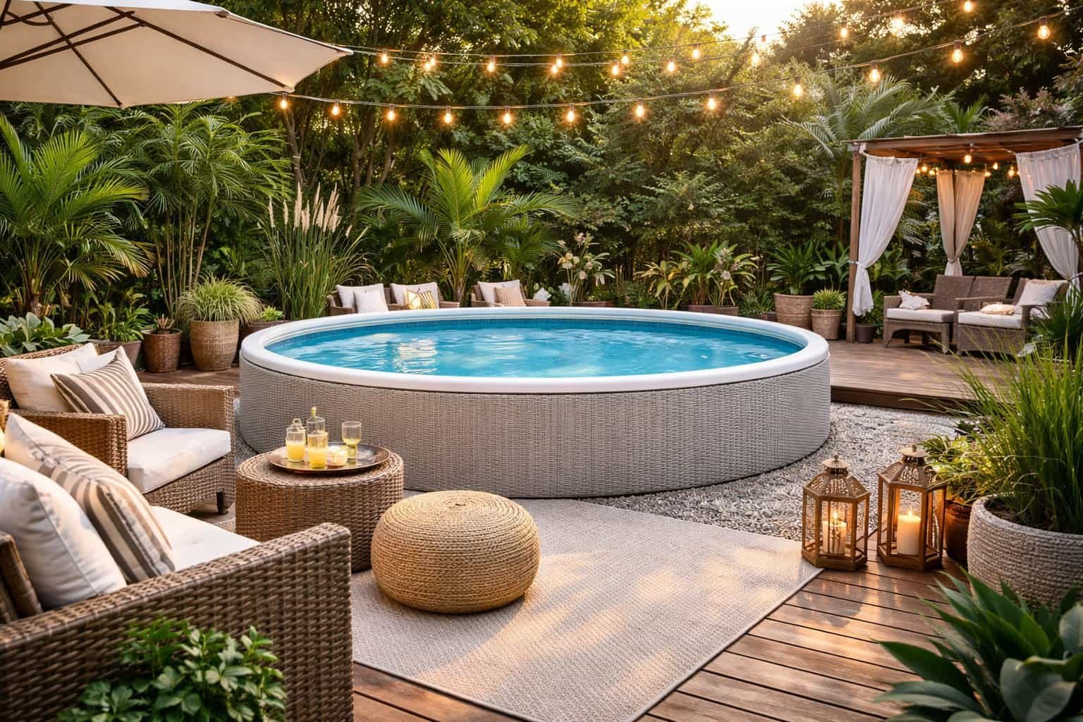 How to Decorate Around a Removable Swimming Pool