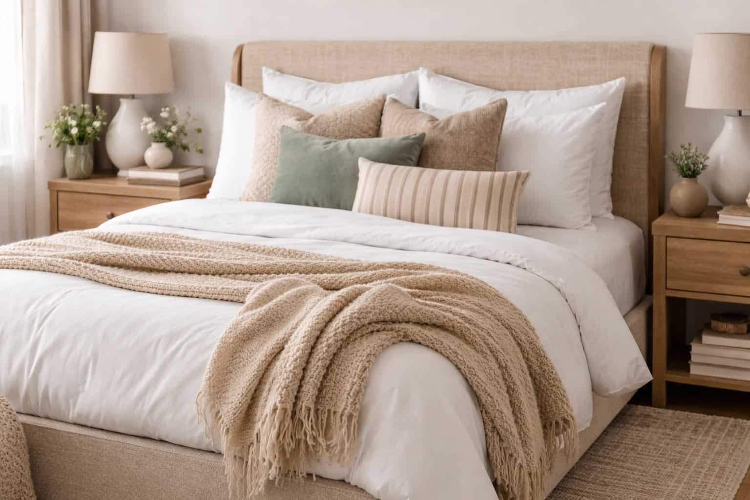 How to Decorate Bed With Throw Blanket