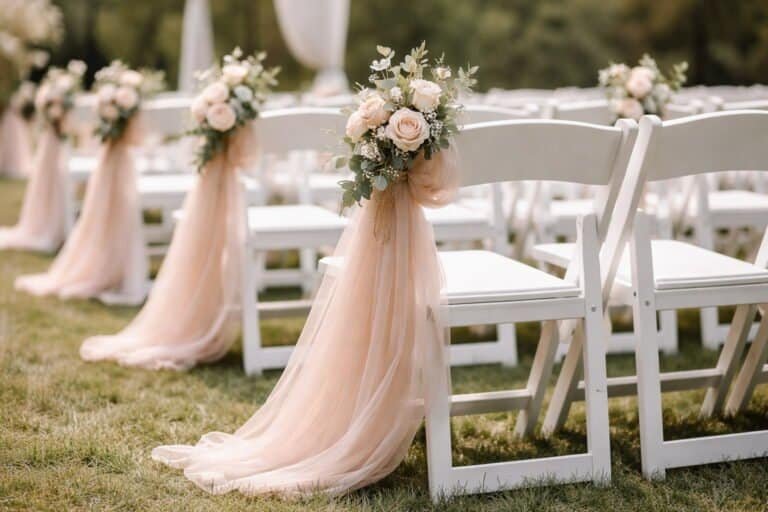 How to Decorate Folding Chairs for Wedding