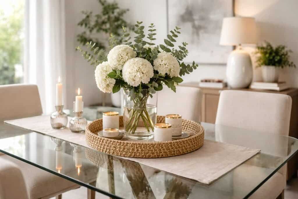 How to Decorate a Glass Dining Table