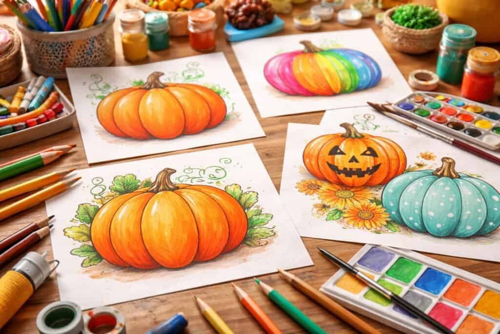 How to Decorate a Pumpkin on Paper