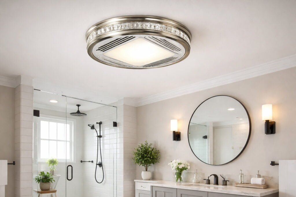 Decorative Bathroom Light With Exhaust Fan