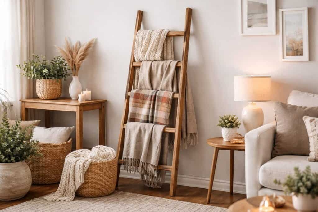 How to Decorate a Blanket Ladder