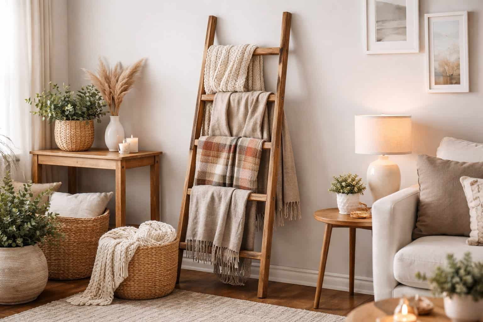 How to Decorate a Blanket Ladder
