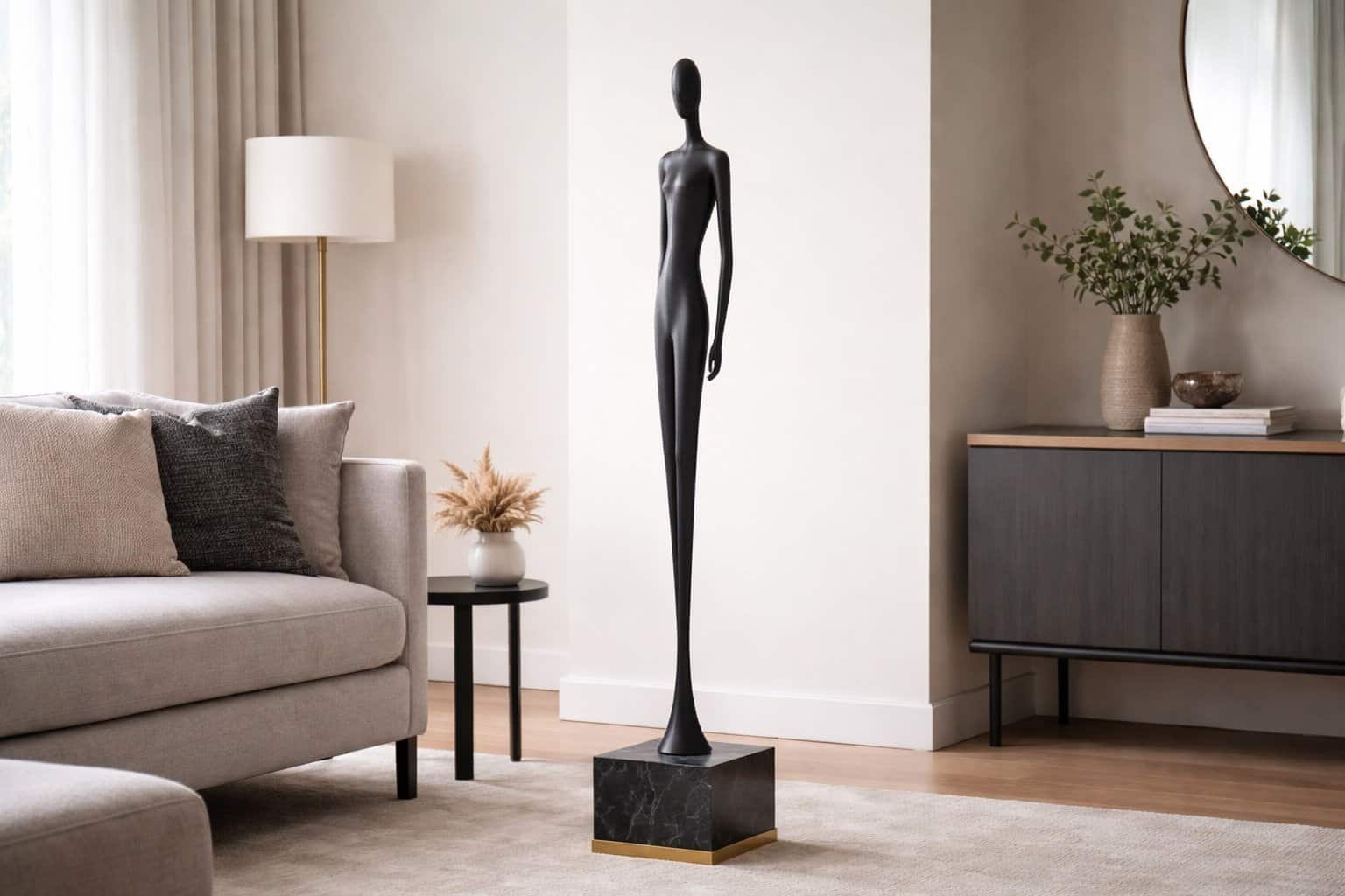 Long Skinny Modern Statue Indoor Decor