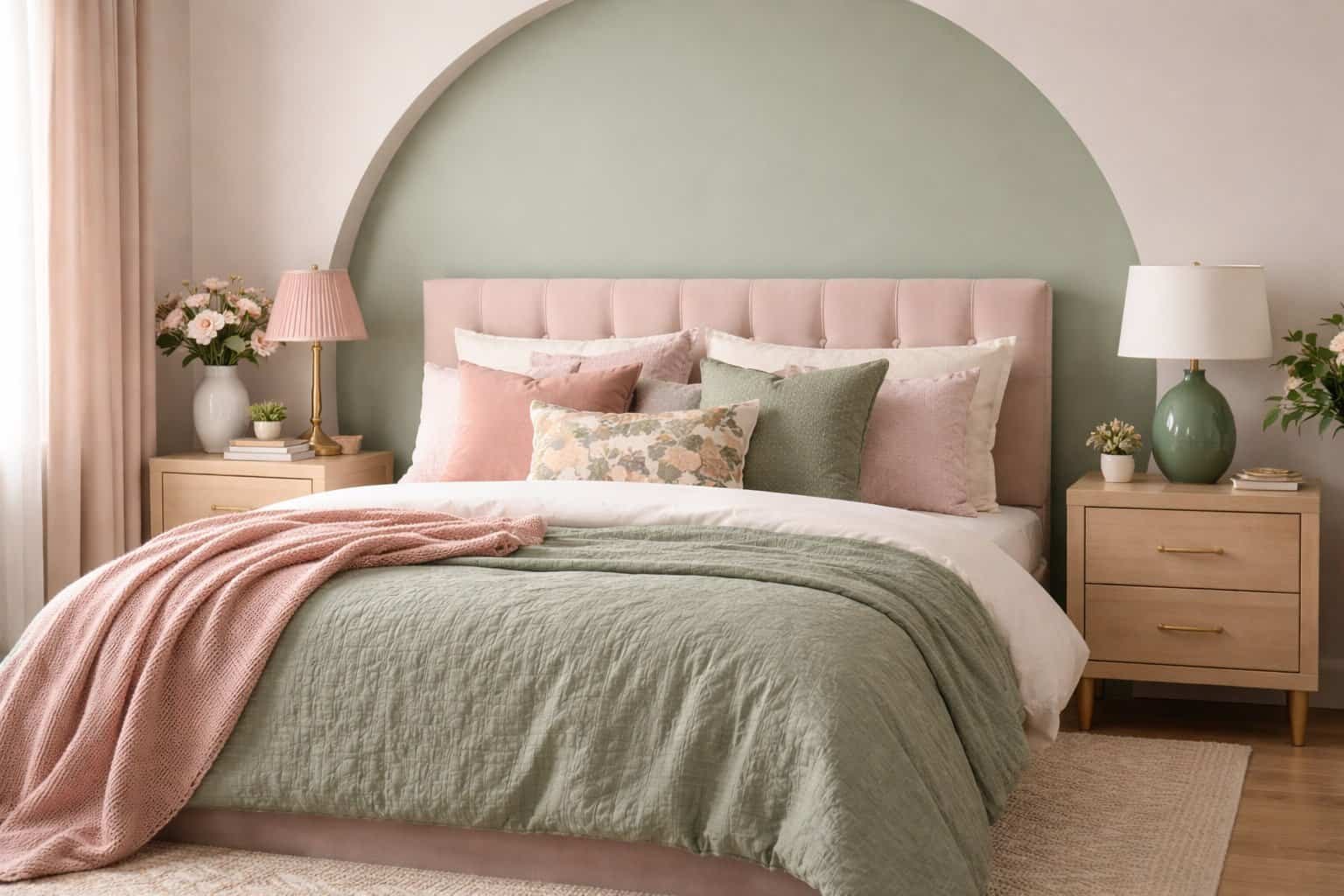 Pink and Green Bedroom Decorating Ideas