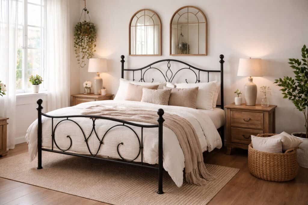 Black Wrought Iron Bed Decorating Ideas