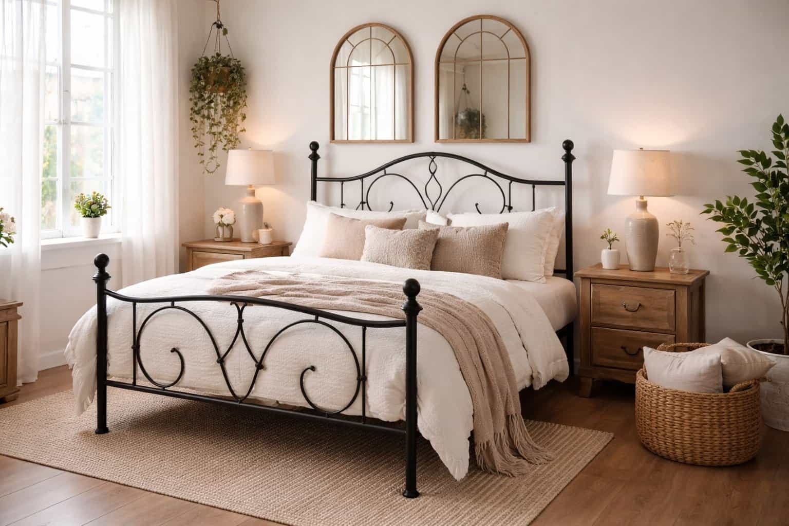 Black Wrought Iron Bed Decorating Ideas