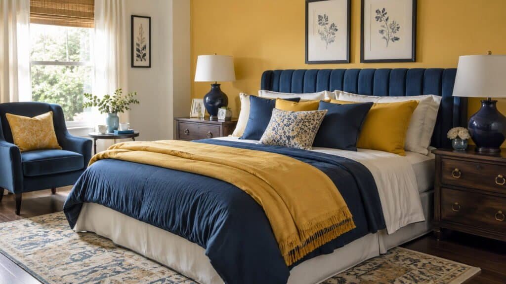 Yellow and Blue Bedroom Decorating Ideas